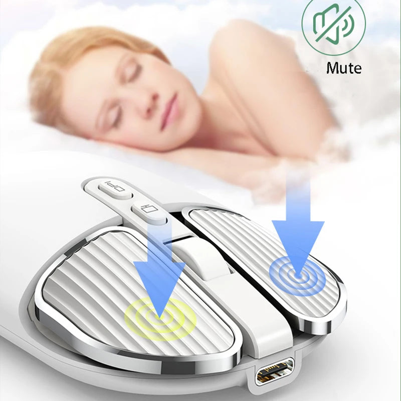 Mini Mouse 2.4G Wireless Bluetooth-compatible Cute Mute Mouse for Macbook Rechargeable Mouse for PC Laptop Office Gaming Mice