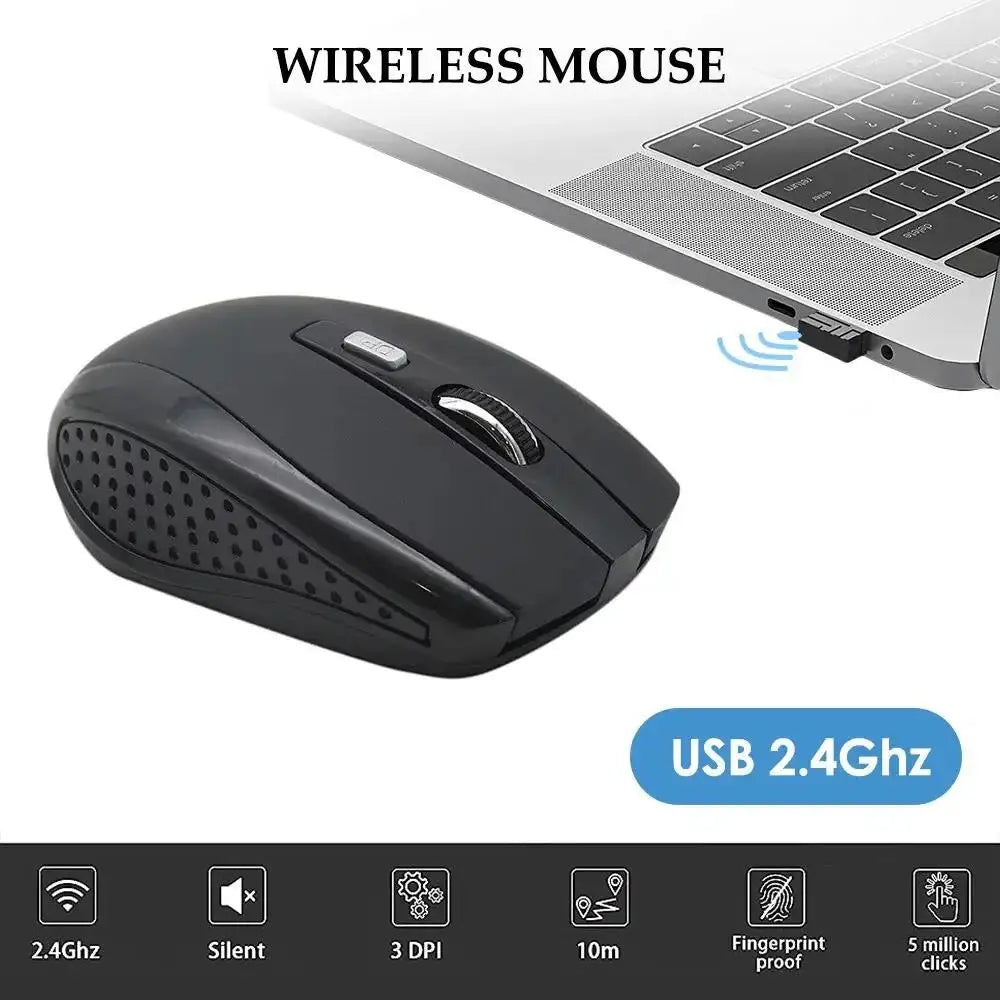 2.4G Wireless Mouse 2.4Ghz Gaming Mouse Optical Wireless Mouse Slim Mini Noiseless Mice 800/1200/1600 DPI For Macbook PC Laptops