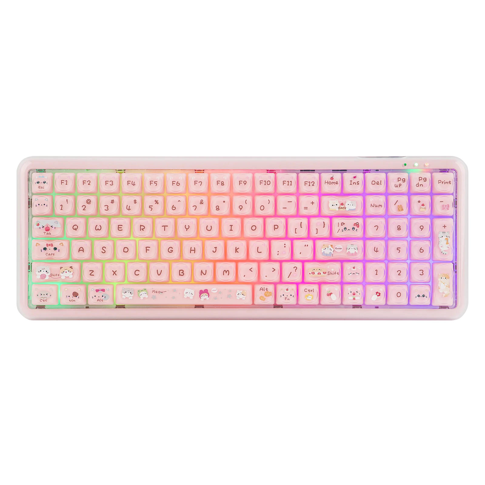 MechLands × Maorbeng X100 PRO Tri-mode Wireless Membrane Keyboard with Number Pad 96% Layout with 5000mAh Battery & RGB Backlits