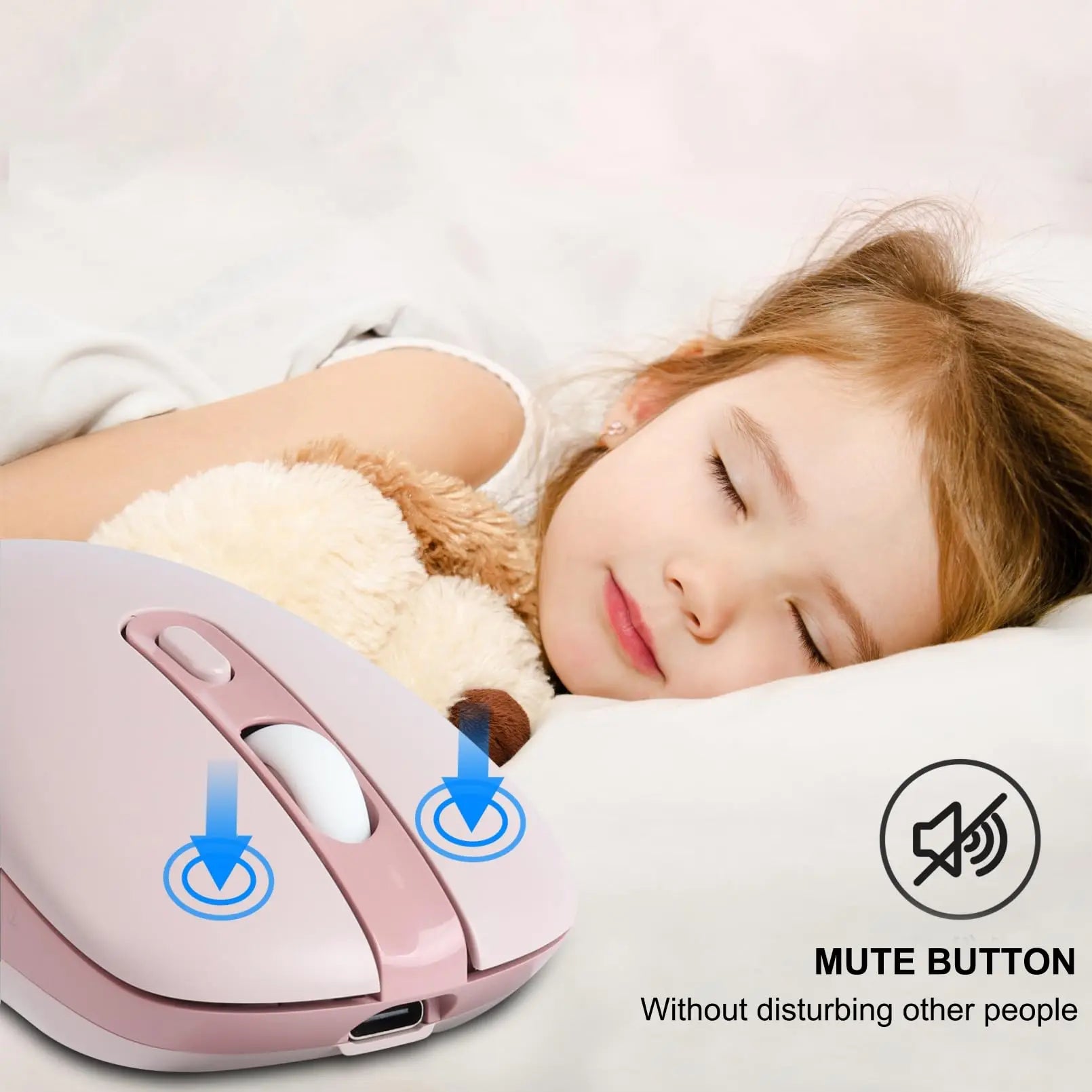 Dual Mode Wireless Mouse Type-C Rechargeable Bluetooth+USB Mause Portable Optical Silent Mice for Laptop PC Desktop Ipad