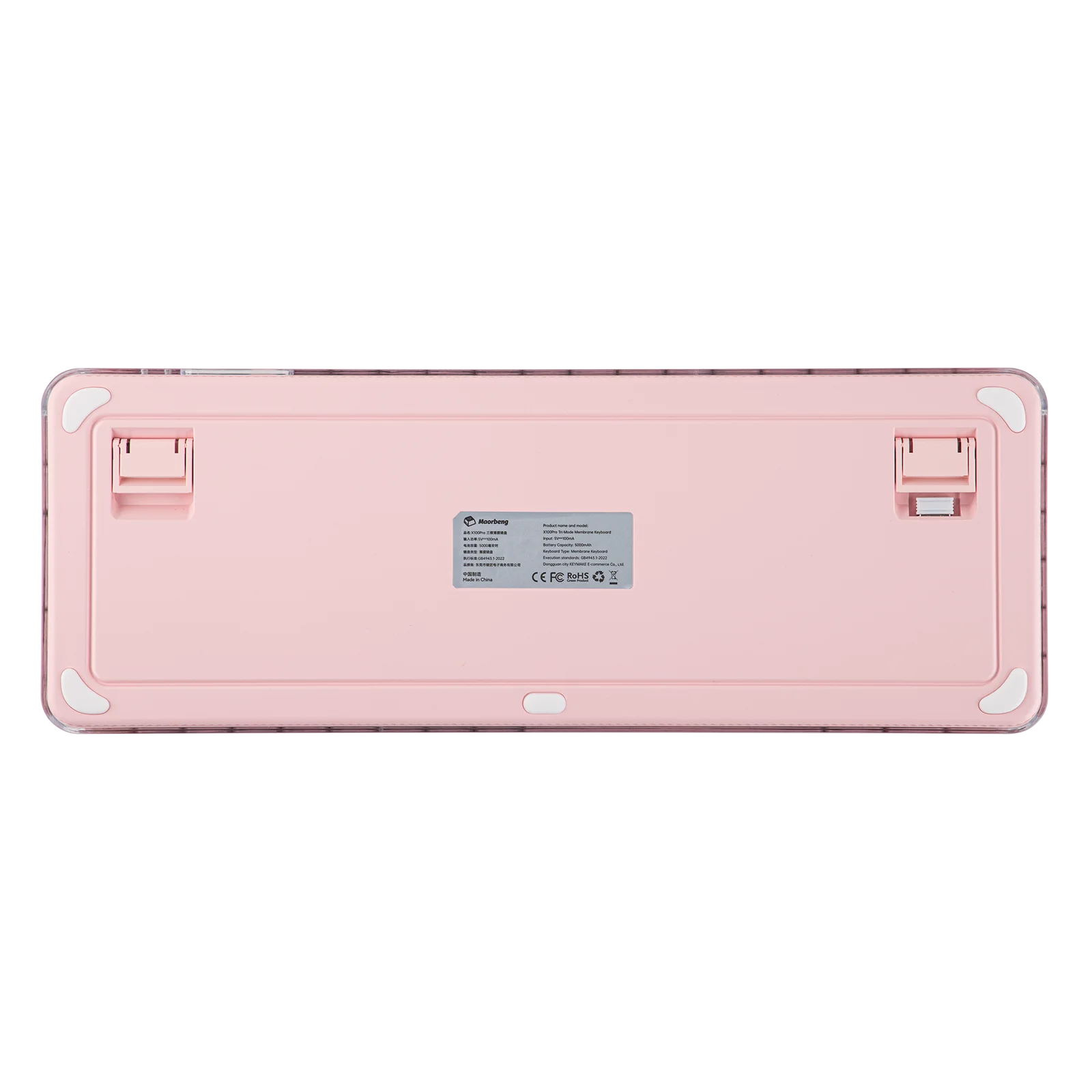 MechLands × Maorbeng X100 PRO Tri-mode Wireless Membrane Keyboard with Number Pad 96% Layout with 5000mAh Battery & RGB Backlits