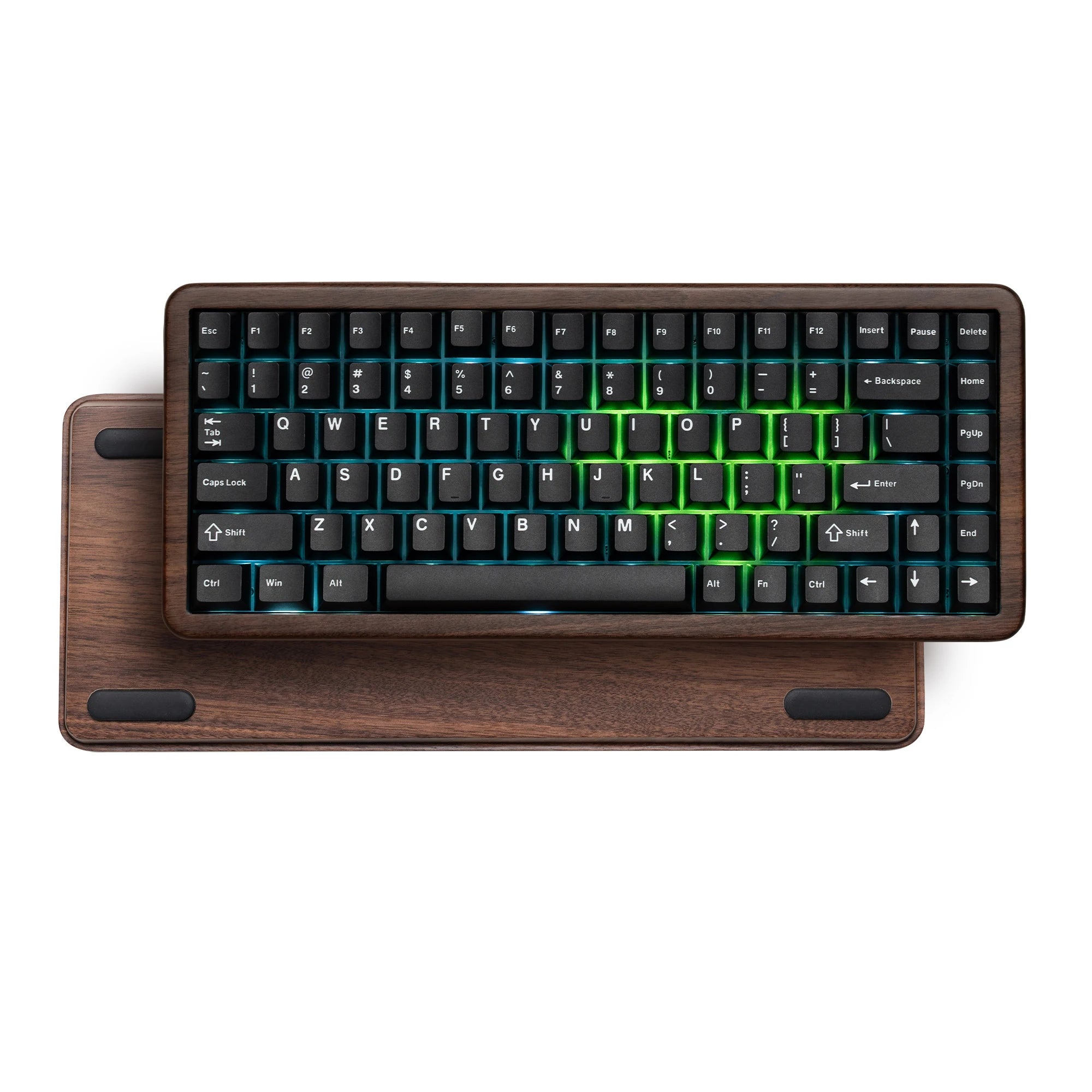 Womier WD75 V2 75% Keyboard with QMK/VIA Wood Gaming Keyboard Tri-Mode Wireless Mechanical Custom Key Board RGB Hot Swappable